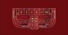12ft x 62in Craps Layout Backed, Burgundy (Billiard Cloth)